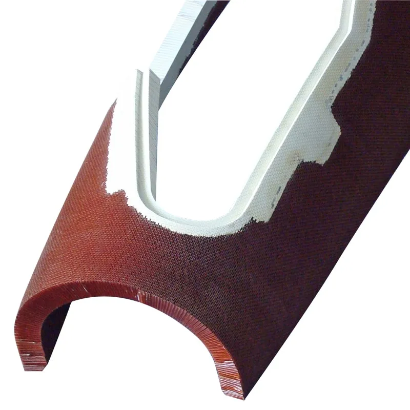 Aluminum honeycomb core for aircraft flap track fairing