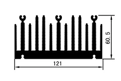 профиль радиатора 121 мм × 60, 5 мм