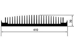 профиль радиатора 410 мм × 70 мм