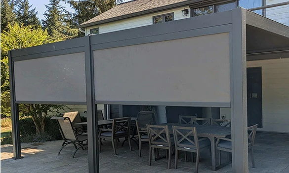 Сетка Pergola ZIP для защиты от ветра, тени и уединения на открытом воздухе