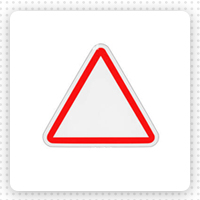 Треугольный алюминиевый дорожный знак