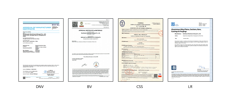 сертификаты общества на пластину Chalco 5083