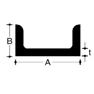 6061 конструкционный алюминиевый швеллер