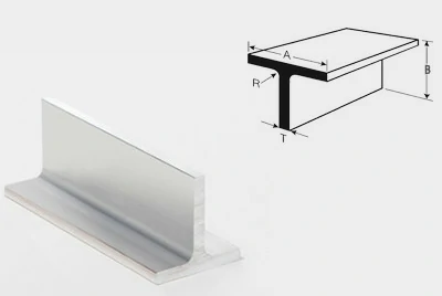 Aluminum Rounded Inside T Bar (Structural)