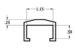 9/16'' x 1-1/8'' C Channel