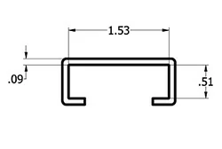 1/2'' x 1 1/2'' C Channel