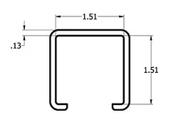 1 1/2'' x 1 1/2'' C Channel
