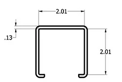 2'' x 2'' C Channel