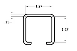 1 1/4'' x 1 1/4'' C Channel
