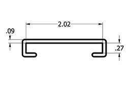 1/4'' x 2'' C Channel