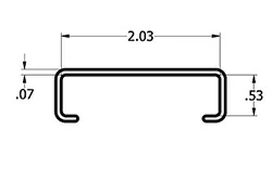 1/2'' x 2'' C Channel