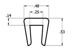 1/2'' x 1/4'' C Channel