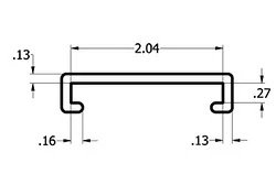 1/4'' x 2'' C Channel