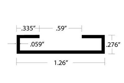 Popular aluminum C channel size