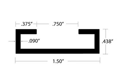 Popular aluminum C channel size