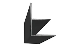 Черные алюминиевые профили-швеллеры F-образного сечения