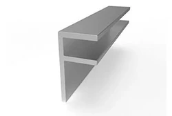 Алюминиевые профили-швеллеры F-образного сечения без отделки (мельхиоровые)