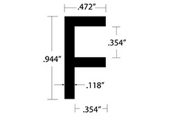 F-образный швеллер .944″ X .472″ для материала .354″