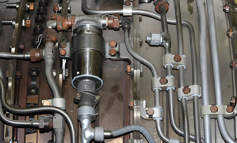 Aircraft hydraulic oil pipeline