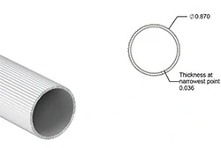 7/8” Алюминиевая ребристая круглая труба