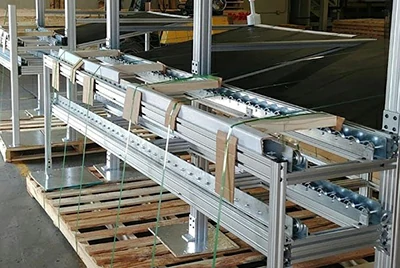 Aluminum T-slot conveyor frames and enclosures