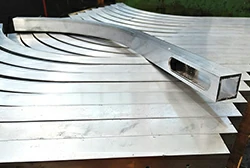 Гибка алюминиевого коробчатого профиля