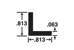 13/16in x 13/16in x 1/16in Thick