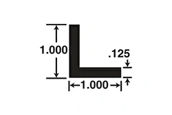 Алюминиевые защитные уголки толщиной 1/8 дюйма 1 дюйм x 1 дюйм
