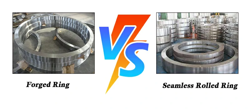 Кованое кольцо и прокатанное кольцо
