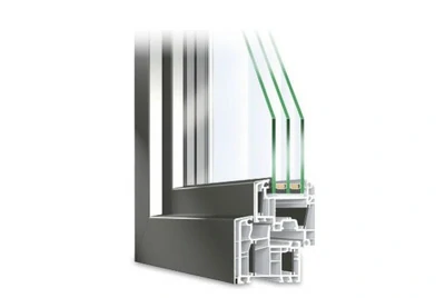 Окно из винила с алюминиевой облицовкой (uPVC)