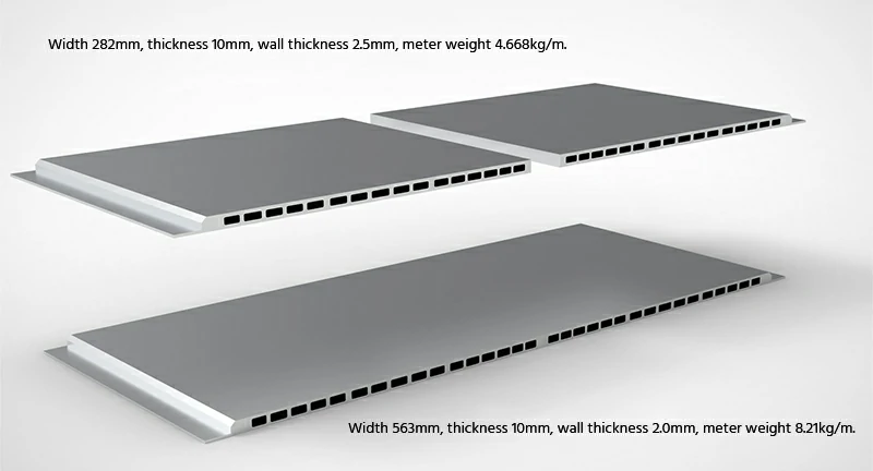 микроканальный профиль водоохлаждаемой плиты аккумуляторного отсека