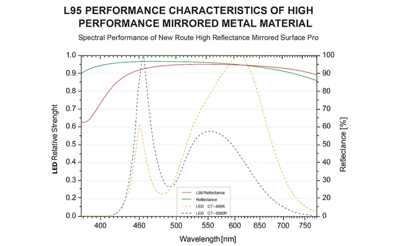Алюминиевый корпус L95 с высокой отражающей силой зеркала