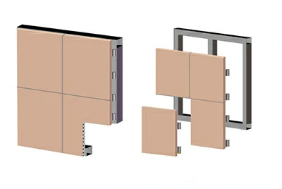 Система фасадных навесов
