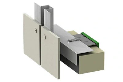 Система облицовки с креплением на крючках/с обратной стороны