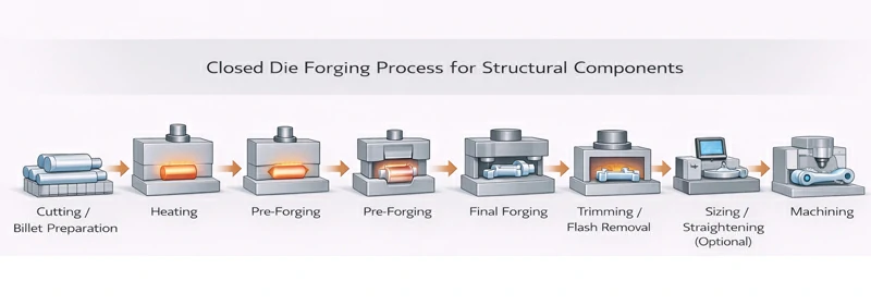 Конструкционные детали, изготовленные методом закрытой штамповки.